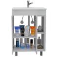 thumbnail image 5 of Newboti Furniture 24" Meka Vanity, Two External Shelves, Double Door Cabinet -White 30564, 5 of 9