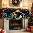 thumbnail image 6 of Quilted Nativity Scene Christmas Mantel Scarf, 78.7 x 19.7 Inch Polyester Holiday Fireplace Decor, Christmas Indoor Home Decor, 6 of 8