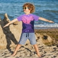 thumbnail image 3 of FORMRS Boys Rash Guard Short Sleeves Swim Shirt Quick Dry UPF 50+ Sun Protection, Sizes 3-12T, White Cat Walking, 3 of 6