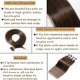 thumbnail image 2 of MY-LADY 100pcs 0.5g/Strands I Tip Remy Human Hair Extensions Micro Bead Loop Straight Balayage Hair Natural Hairpiece 16inch #04 Medium Brown, 2 of 8