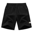 thumbnail image 3 of Liyamei Boys Sports Shorts with Drawstring and Pockets for Summer Casual Size 7-12,Black, 3 of 7