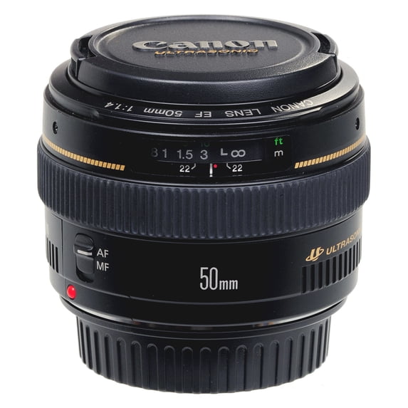 Pre-Owned Tri-State Camera Autofocus Canon EF 50mm f/1.4 USM Camera Lens, Black