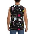 thumbnail image 4 of Balery Colorful Geometry Men's Sleeveless Muscle Shirts Workout Tank Top, Moisture Wicking, Odor Protection-Small, 4 of 8