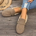 thumbnail image 4 of Willtoo Loafers for Women Fashion Slip On Dress Flat Shoes Round Toe Warm Work Everyday Wear Casual Walking Shoes Non-slip Comfortable Footwear, 4 of 5