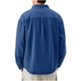 thumbnail image 6 of jjayotai Plus Size Cotton Shirts for Men Long Sleeve Button down Shirts Casual Work Shirt with Flap Chest Pocket, 6 of 6