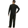 thumbnail image 3 of Harry Potter Mens' 2-Piece Hogwarts Plaid Raglan Long-Sleeve Pajama Pant Set - Gryffindor Slytherin Hufflepuff Ravenclaw, 3 of 6