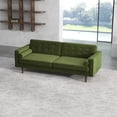 thumbnail image 5 of Kearney Mid-Century Tufted Tight Back Velvet Upholstered Sofa in Olive Green, 5 of 6