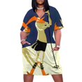 thumbnail image 1 of Póster vintage de deporte de esquí francés suizo, vestido holgado con bolsillos, ropa femenina, vestido de noche de lujo para mujer., 1 of 6