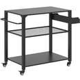 thumbnail image 2 of Deck Box Movable Oven Table on Wheels,Easy to Move 3-Tier Outdoor Grill Cart with Storage Racks, Side Handle,Outdoor Storage Box, 2 of 8