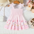 thumbnail image 5 of MEZZALL Toddler Girls Sleeveless Bowknot Floral Spaghetti Straps Dress Dance Party Dresses Adorable Sundress, 5 of 9