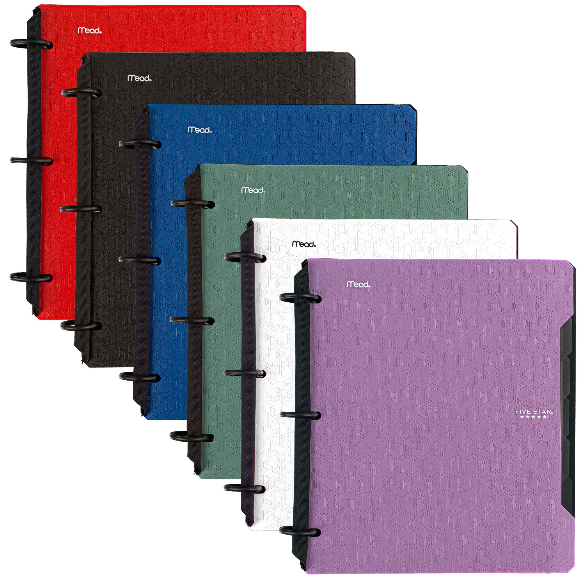 Five Star Flex Refillable Notebook + Study App, 1", 60 Sheets, College Ruled, Fire