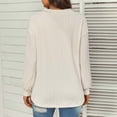 thumbnail image 5 of Womens V Neck Oversized Sweaters 2022 Fall Long Sleeve Pullover Loose Knit Comfy Jumper Tunic Sweater Tops, 5 of 5