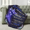 thumbnail image 2 of Flannel Fleece Bed Blanket to My Daughter from Mom Butterfly Throw Blanket Lightweight Cozy for Bedroom All Season Sofa Decor Gift 40x50, 2 of 6