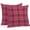 Red, Plum, White, variant on Throw Pillow Covers 18x18 Inch Set of 2, Buffalo Plaid Waterproof Outdoor Pillow Covers, Deep Maroon Farmhouse Gingham Striped Decorative Cushion Pillowcases for Couch, Sofa, Bed, Garden, Patio