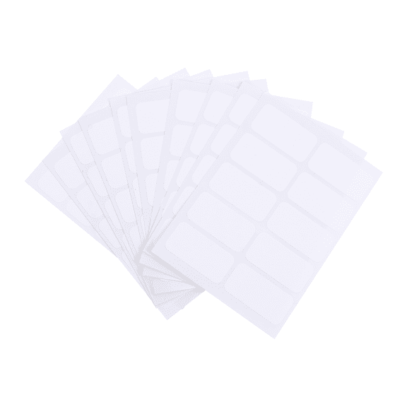 Mobestech Washable White Cloth Name Stickers for Home, Fridge, and Furniture 10Sets