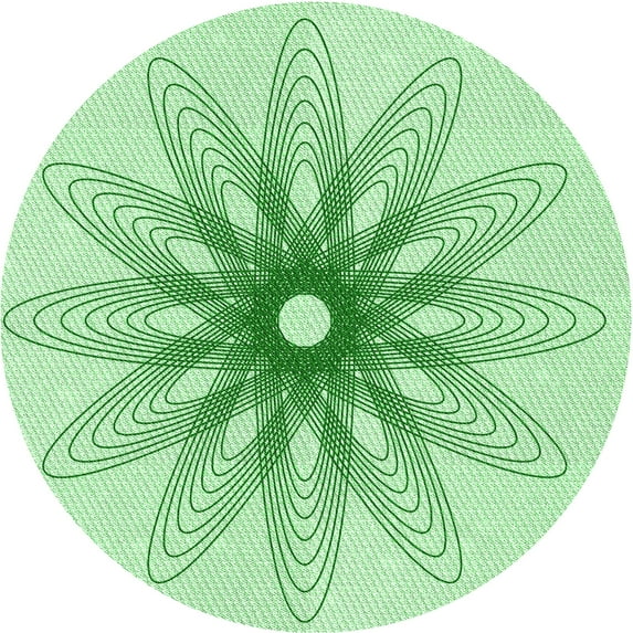 Ahgly Company Indoor Round Patterned Mint Green Area Rugs, 8' Round