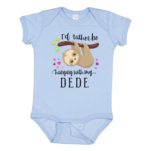 Inktastic Sloth I'd Rather Be Hanging with Dede Boys or Girls Baby Bodysuit