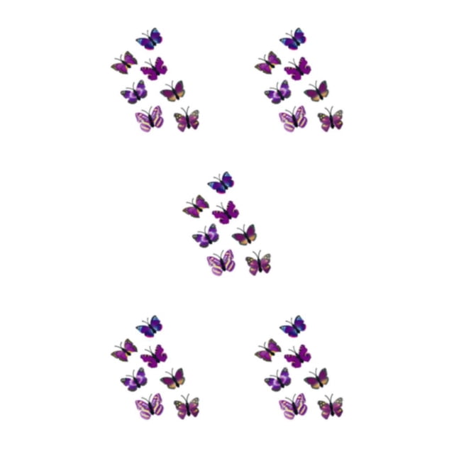 ZheElen 7pcs/set Colorful Butterflies Clips For Teenager Women - Fashionable And Exquisite Craftsmanship purpel 4.5cm 5Set