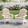 thumbnail image 3 of EAGLE PEAK New Tufted Outdoor/Indoor High Back Patio Chair Cushion, Set of 2, 46 x 22 in, Beige, 3 of 11