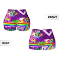 thumbnail image 5 of Lsque Geometry Dash Pattern High Waisted Biker Shorts for Women-Tummy Control Fitness Athletic Workout Running Yoga Gym Shorts,Moisture-Wicking-Large, 5 of 9