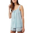 thumbnail image 1 of Ensemble de Pyjama Rayé Y2K pour Femmes, 2 Pcs, Camisole, Hauts Babydoll et Boxeurs Rayés Assortis, Ensemble de Détente, 1 of 6