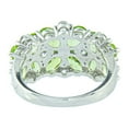 thumbnail image 2 of Gold Coast Platinum Plated Green Peridot Flower Burst Statement Ring Size 7, 2 of 6