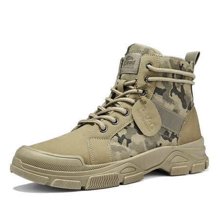

Men s Boots High Heel Camouflage Canvas Ankle Boots For Running And Mountaineering In Autumn And Winter