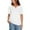 White-05, variant on Mittory Summer Tops for Women Vacation Trendy V Neck Button Short Sleeve Shirts Basic Casual Loose Comfy Tunic Blouse