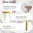 thumbnail image 5 of Juego de 2 Sillas de comedor de terciopelo de cadena de bola de silla de burbuja hinchada amarilla con piernas de oro, sillas modernas tapizadas de acento para el comedor y la cocina, 5 of 5