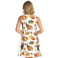 thumbnail image 2 of Bixox Dindes de l'Action de Grâce 1 Imprimé Robe Sans Manches pour Femmes avec Poches, Robe Décontractée Longueur Genou pour l'Été-TG, 2 of 7