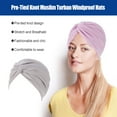 thumbnail image 2 of Sonducket Turbante musulmán Hijabs Caps Frente Color Turbantes Sombrero Indian Bonnet Plisado Elasticidad Chemo Mujeres Headwear gris claro Type3 NO3 Sonducket AP010748-08B, 2 of 6