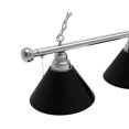 thumbnail image 2 of Plain Black 3 Shade Billiard Light with Chrome FIxture, 2 of 5