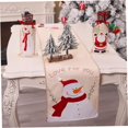 thumbnail image 3 of Camino de mesa navideño, mantel bordado de Papá Noel y muñeco de nieve, 3 of 5