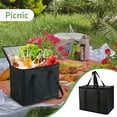 thumbnail image 3 of Tripumer 2 Pack Insulated Reusable Grocery Bag Food Delivery Bag 16 x 10 x 13 inch Collapsible Cooler Bag Washable Heavy Duty Large Size Stands Upright Keep Cold Black, 3 of 10
