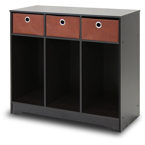 Furinno 10006EX/BR Multipurpose Storage with 3 Bin Drawers