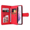 thumbnail image 5 of Compatible With Samsung Galaxy S22 Plus Wallet Case Full Coverage Dustproof Dual Layer Card Pockets Kickstand Crossbody Lanyard Shockproof Synthetic Leather Lightweight Luxury Phone Cover,Red, 5 of 11