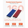 thumbnail image 2 of VEVOR Portable Socket Organizer Set 2PCS 160 Clips Steel Socket Tray Metric/SAE, 2 of 9