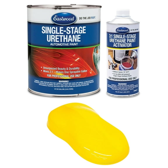 Eastwood 3:1 Electric Yellow Single Stage Automotive Spray Paint 1 Sprayable Gallon Kit