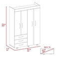 thumbnail image 3 of FM FURNITURE Janeiro Armoire Double Door Black Engineered Wood, 3 of 10