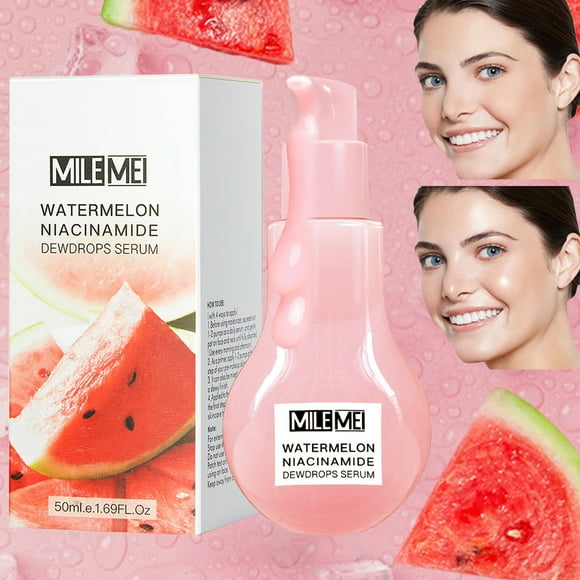 Watermelon Glow Revival Facial Serum, Illuminating & Hydrating Formula with Hyaluronic Acid,No Sensitive,Brightening Treatment for Dull, For All Types Of Skins，50ml