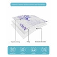 thumbnail image 4 of Quilts Queen Size Bedding Set, Coastal Purple Coral Reversible Summer Quilt 3 Pieces, Nautical Ocean Seaside Beach Lightweight Bedspreads Coverlets with 2 Pillow Shams for All Seasons, 4 of 5