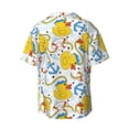 thumbnail image 7 of Picia Ducks and Anchors Men's Linen Shirts Short Sleeve Cuban Beach Shirts Casual Shirts Button Down Shirt for Men Beach Summer Wedding Shirt-3X-Large, 7 of 7