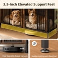 thumbnail image 6 of EDX 54" Double Dog Crate Furniture for 2 Dogs,Heavy Duty Dog Kennel Furniture with Divider,Indoor Pet House End Table TV Stand with Extra Large Double Door,Rust, 6 of 9