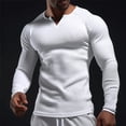 thumbnail image 2 of Icvfdpl Mens Tee Shirt Breathable Fast Dry Long Sleeve Matching Color Base Little V Neck T Shirts Top Versatile For Everyday Wear In Most Settings, 2 of 5