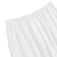 thumbnail image 5 of Women Stretch Straight Leg Pants Elastic Waist Lightweight Work Pants Casual Lounge Athletic Trousers with Pockets White L, 5 of 7