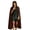 Brown, variant on LEKWK Men Medieval Hooded Cloak Front Tie Gothic Wizard Witch Robe Loose Cape Themed Activity Halloween Renaissance Costume