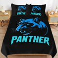 thumbnail image 6 of Panther Duvet Cover King&Queen Size Soft 3 Pieces Set 1 Duvet Cover and 2 Pillow Shams with Zipper Closure 102"x90", 6 of 8