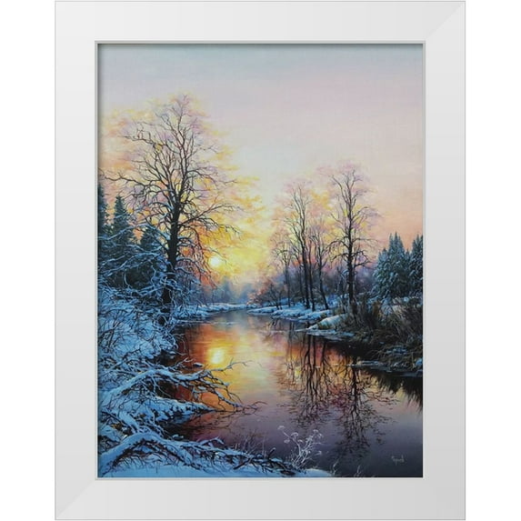 Cernov, Ivan 25x32 White Modern Wood Framed Museum Art Print Titled - Where February meets the Spring IV