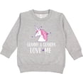 thumbnail image 2 of Inktastic Grammy and Grandpa Love Me Girl Unicorn Toddler Sweatshirt, 2 of 4