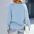 thumbnail image 5 of Generic Women's Casual Heart Printed Drop Shoulder Tops Round Neck Long Sleeve Sweatshirt, 5 of 7